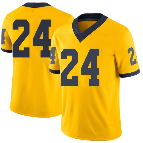 Zach Charbonnet Michigan Wolverines Men's NCAA #24 Maize Limited Brand Jordan College Stitched Football Jersey LRW4554DN